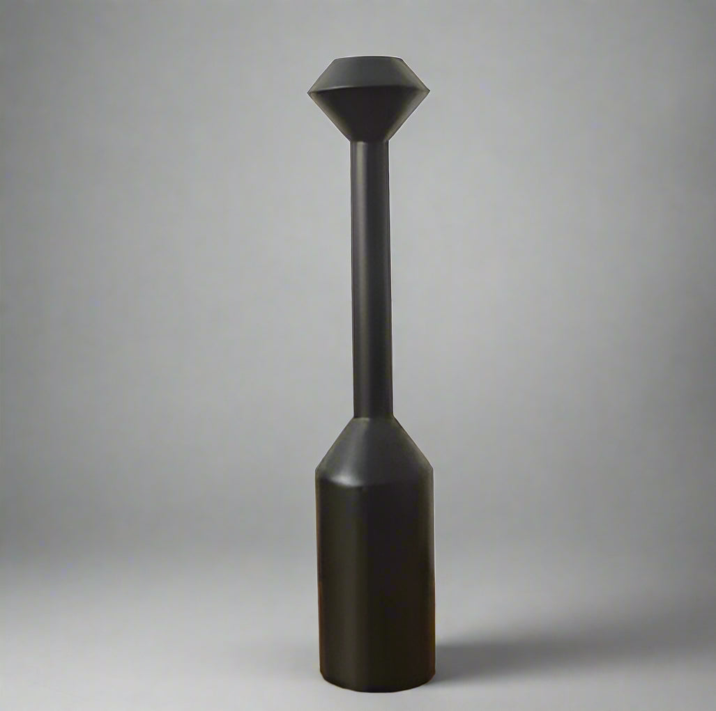 Black Wooden Candle Holder