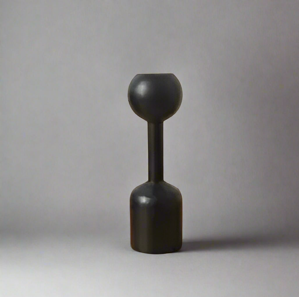 Black Wooden Candle Holder