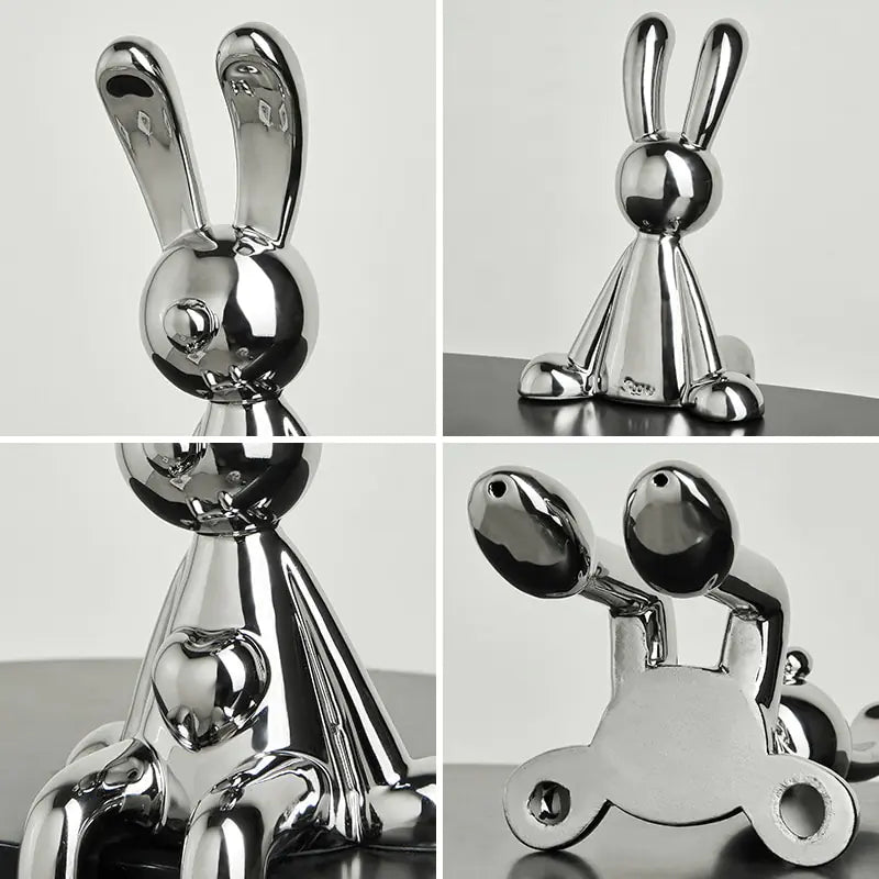 Exquisite Ceramic Rabbit Art Pieces