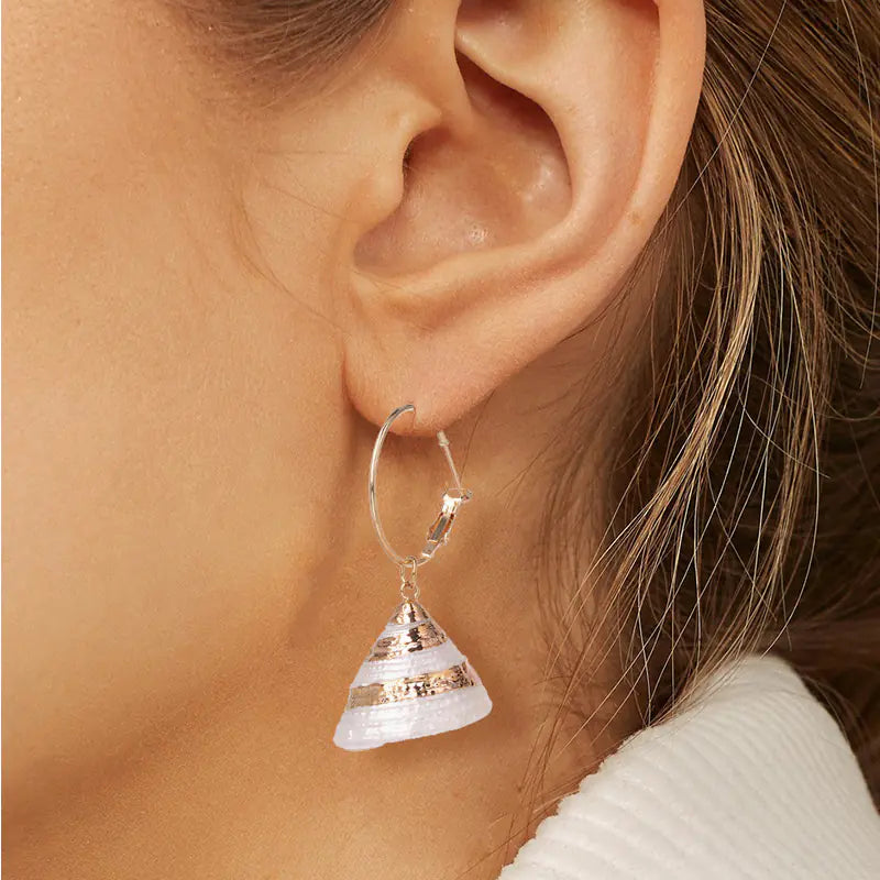 Geometric Shell Earrings