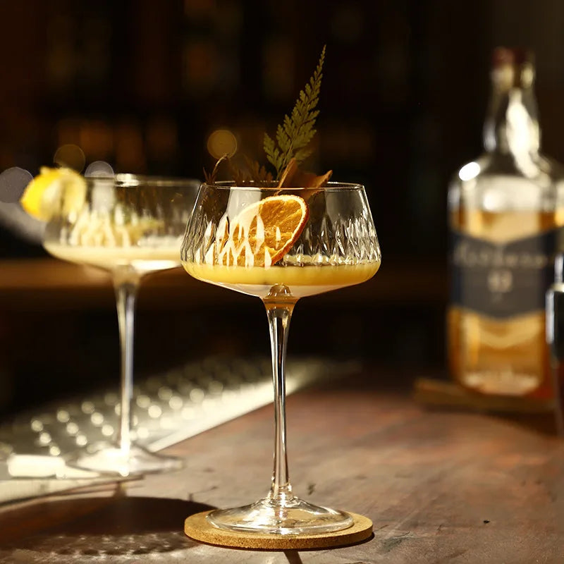 Carved Cocktail Glass