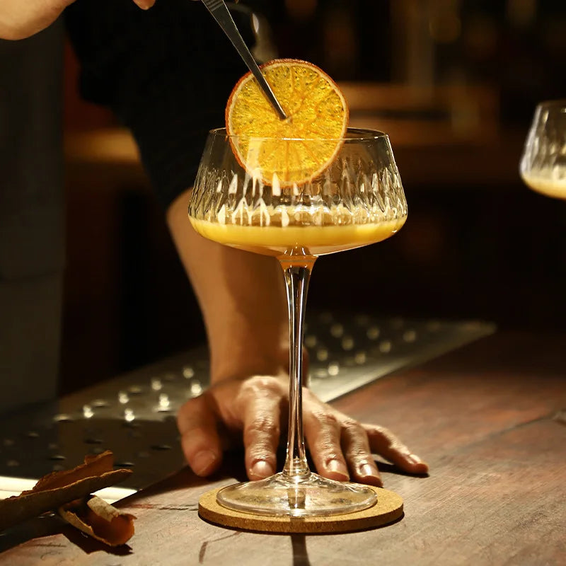 Carved Cocktail Glass